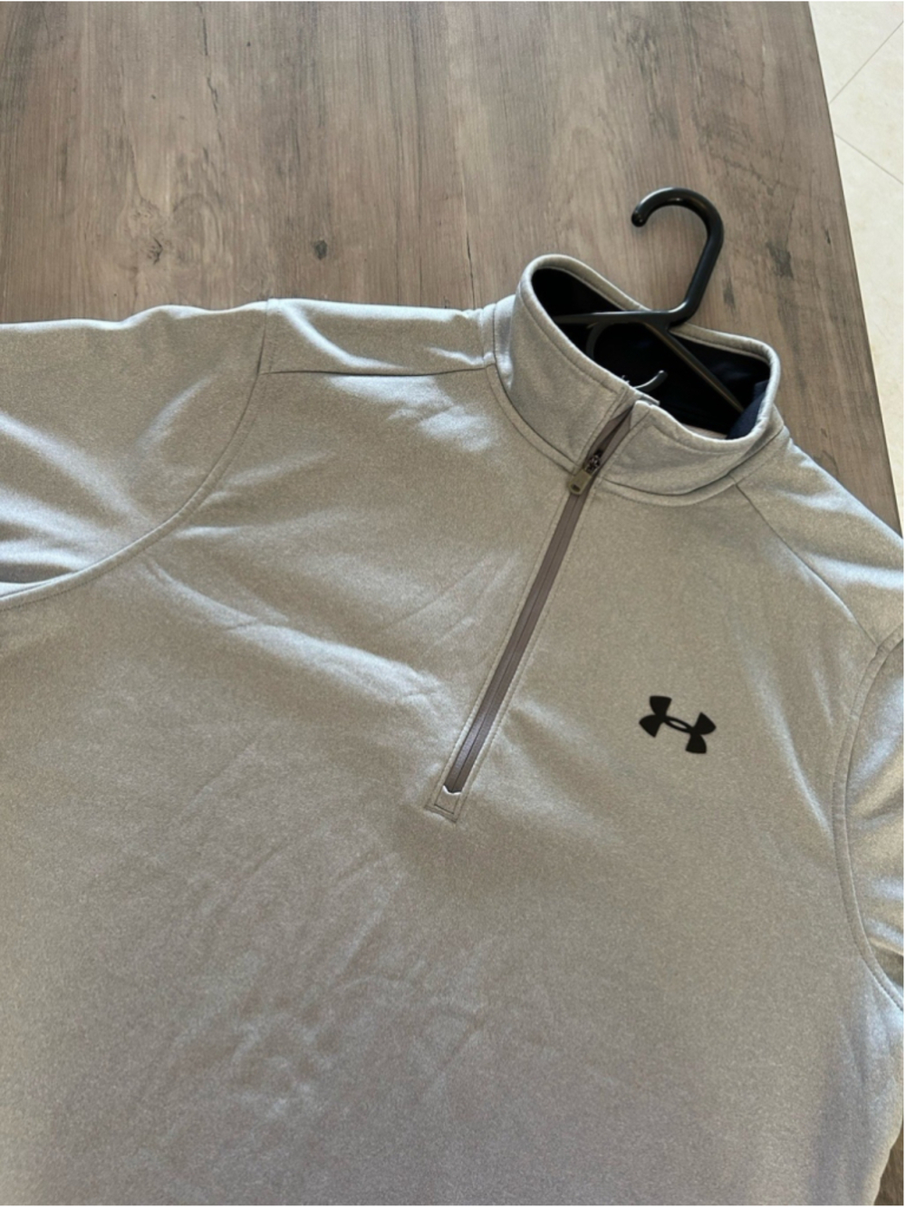 Under Armour ColdGear 1/2 Zip Fleece Men's Size L Gray Pullover Golf 1320745